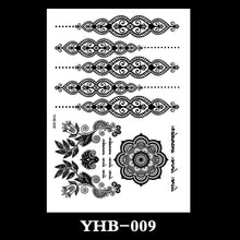 Load image into Gallery viewer, Creative Black Lace Tattoo Applique Arm Sexy Black and White Lace Tattoo Sticker Fashion Body Arm Flower Tattoo Stickers