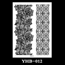 Load image into Gallery viewer, Creative Black Lace Tattoo Applique Arm Sexy Black and White Lace Tattoo Sticker Fashion Body Arm Flower Tattoo Stickers