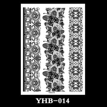 Load image into Gallery viewer, Creative Black Lace Tattoo Applique Arm Sexy Black and White Lace Tattoo Sticker Fashion Body Arm Flower Tattoo Stickers