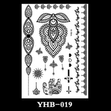 Load image into Gallery viewer, Creative Black Lace Tattoo Applique Arm Sexy Black and White Lace Tattoo Sticker Fashion Body Arm Flower Tattoo Stickers