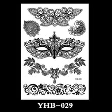 Load image into Gallery viewer, Creative Black Lace Tattoo Applique Arm Sexy Black and White Lace Tattoo Sticker Fashion Body Arm Flower Tattoo Stickers