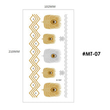 Load image into Gallery viewer, Hot Stamping Tattoo Sticker Water Transfer Metal Waterproof Tattoo Sticker Party Sexy Women Men Body Arm Art Tattoo Stickers
