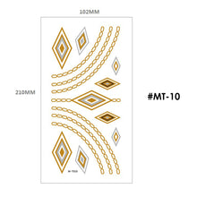 Load image into Gallery viewer, Hot Stamping Tattoo Sticker Water Transfer Metal Waterproof Tattoo Sticker Party Sexy Women Men Body Arm Art Tattoo Stickers