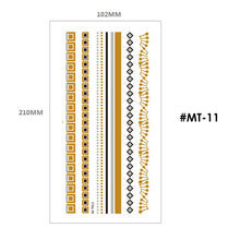 Load image into Gallery viewer, Hot Stamping Tattoo Sticker Water Transfer Metal Waterproof Tattoo Sticker Party Sexy Women Men Body Arm Art Tattoo Stickers