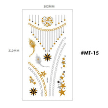 Load image into Gallery viewer, Hot Stamping Tattoo Sticker Water Transfer Metal Waterproof Tattoo Sticker Party Sexy Women Men Body Arm Art Tattoo Stickers