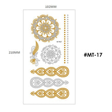 Load image into Gallery viewer, Hot Stamping Tattoo Sticker Water Transfer Metal Waterproof Tattoo Sticker Party Sexy Women Men Body Arm Art Tattoo Stickers