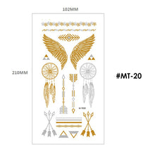 Load image into Gallery viewer, Hot Stamping Tattoo Sticker Water Transfer Metal Waterproof Tattoo Sticker Party Sexy Women Men Body Arm Art Tattoo Stickers