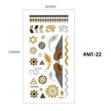 Load image into Gallery viewer, Hot Stamping Tattoo Sticker Water Transfer Metal Waterproof Tattoo Sticker Party Sexy Women Men Body Arm Art Tattoo Stickers
