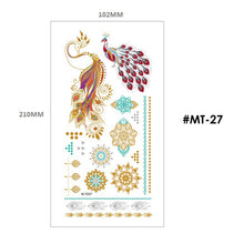 Load image into Gallery viewer, Hot Stamping Tattoo Sticker Water Transfer Metal Waterproof Tattoo Sticker Party Sexy Women Men Body Arm Art Tattoo Stickers
