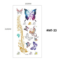 Load image into Gallery viewer, Hot Stamping Tattoo Sticker Water Transfer Metal Waterproof Tattoo Sticker Party Sexy Women Men Body Arm Art Tattoo Stickers