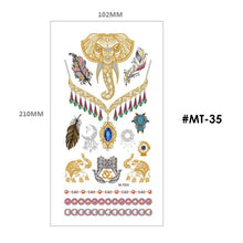 Load image into Gallery viewer, Hot Stamping Tattoo Sticker Water Transfer Metal Waterproof Tattoo Sticker Party Sexy Women Men Body Arm Art Tattoo Stickers