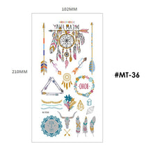 Load image into Gallery viewer, Hot Stamping Tattoo Sticker Water Transfer Metal Waterproof Tattoo Sticker Party Sexy Women Men Body Arm Art Tattoo Stickers