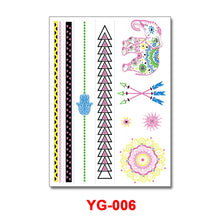 Load image into Gallery viewer, Creative Fluorescent Flower Arm Tattoo Stickers Face Stickers Waterproof Feather Geometric Butterfly Luminous Arm Tattoo Stickers