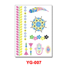 Load image into Gallery viewer, Creative Fluorescent Flower Arm Tattoo Stickers Face Stickers Waterproof Feather Geometric Butterfly Luminous Arm Tattoo Stickers