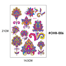 Load image into Gallery viewer, Creative Fluorescent Butterfly Face Tattoo Stickers Bar Rose Stickers Flower Arm Waterproof Environmental Protection Tattoo Stickers