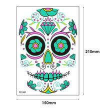 Load image into Gallery viewer, Creative Funny Face Halloween Colorful Luminous Tattoo Stickers Face Stickers Ghost Festival Scar Women Men Tattoo Stickers