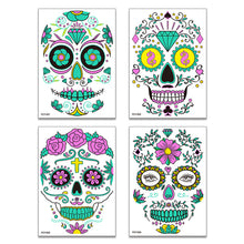 Load image into Gallery viewer, Creative Funny Face Halloween Colorful Luminous Tattoo Stickers Face Stickers Ghost Festival Scar Women Men Tattoo Stickers