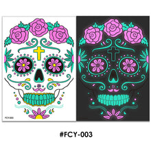 Load image into Gallery viewer, Creative Funny Face Halloween Colorful Luminous Tattoo Stickers Face Stickers Ghost Festival Scar Women Men Tattoo Stickers