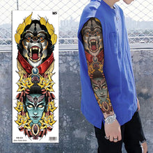 Load image into Gallery viewer, Large Size Beauty Beast Full Arm Tattoo Stickers Flower Arm Environmental Protection Personality Full Arm Flower Arm Tattoo Stickers