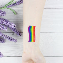 Load image into Gallery viewer, Temporary Rainbow Tattoo Stickers Gradient Colorful Butterfly Rainbow Face Tattoo Stickers Body Stickers Face Tattoo Stickers