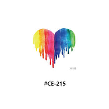 Load image into Gallery viewer, Temporary Rainbow Tattoo Stickers Gradient Colorful Butterfly Rainbow Face Tattoo Stickers Body Stickers Face Tattoo Stickers