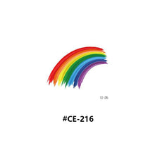Load image into Gallery viewer, Temporary Rainbow Tattoo Stickers Gradient Colorful Butterfly Rainbow Face Tattoo Stickers Body Stickers Face Tattoo Stickers