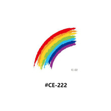 Load image into Gallery viewer, Temporary Rainbow Tattoo Stickers Gradient Colorful Butterfly Rainbow Face Tattoo Stickers Body Stickers Face Tattoo Stickers