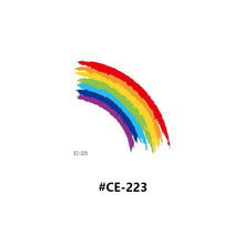 Load image into Gallery viewer, Temporary Rainbow Tattoo Stickers Gradient Colorful Butterfly Rainbow Face Tattoo Stickers Body Stickers Face Tattoo Stickers