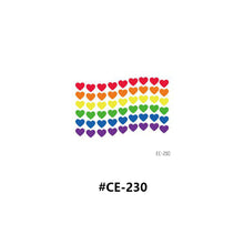 Load image into Gallery viewer, Temporary Rainbow Tattoo Stickers Gradient Colorful Butterfly Rainbow Face Tattoo Stickers Body Stickers Face Tattoo Stickers