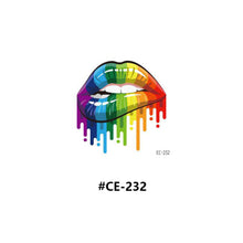 Load image into Gallery viewer, Temporary Rainbow Tattoo Stickers Gradient Colorful Butterfly Rainbow Face Tattoo Stickers Body Stickers Face Tattoo Stickers