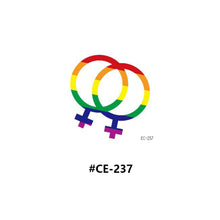 Load image into Gallery viewer, Temporary Rainbow Tattoo Stickers Gradient Colorful Butterfly Rainbow Face Tattoo Stickers Body Stickers Face Tattoo Stickers