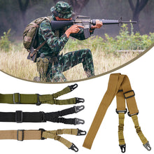 Load image into Gallery viewer, Double Point Tactical Gun Rope Waterproof Nylon Rifle Shotgun Gun Airsoft Accessories Outdoor Adjustable Shoulder Strap Rope