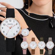 Load image into Gallery viewer, Women Leather Belt Watch Casual Quartz Watches with Cherry Blossom Bracelet Fashion Jewelry Gift