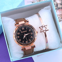 Load image into Gallery viewer, Fashion Women Watch Starry Sky Dial Ladies Quartz Watches Bracelet Set