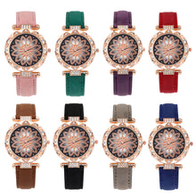 Load image into Gallery viewer, Luxury Women Watch Big Dial Diamond Flower Analog Quartz Watch Bracelet Watches Set