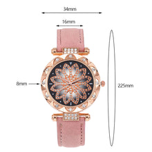 Load image into Gallery viewer, Luxury Women Watch Big Dial Diamond Flower Analog Quartz Watch Bracelet Watches Set