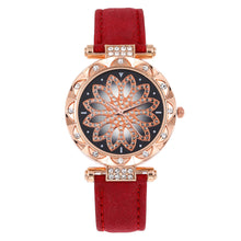 Load image into Gallery viewer, Luxury Women Watch Big Dial Diamond Flower Analog Quartz Watch Bracelet Watches Set