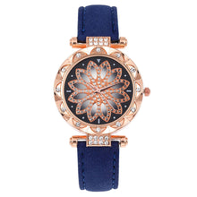 Load image into Gallery viewer, Luxury Women Watch Big Dial Diamond Flower Analog Quartz Watch Bracelet Watches Set