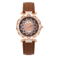 Load image into Gallery viewer, Luxury Women Watch Big Dial Diamond Flower Analog Quartz Watch Bracelet Watches Set