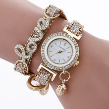 Load image into Gallery viewer, Luxury Women Watch Wrap Around Bracelet Wrist Watches Love Diamond Hanging Ball Quartz Watch