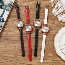 Load image into Gallery viewer, Retro Women Quartz Watch Luxury Leather Strap Square Watch Fashion Wristwatch