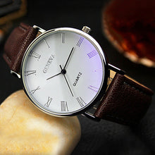 Load image into Gallery viewer, Fashion Men Watch Leather Strap Roman Numeral Quartz Watch