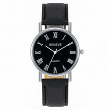 Load image into Gallery viewer, Fashion Men Watch Leather Strap Roman Numeral Quartz Watch