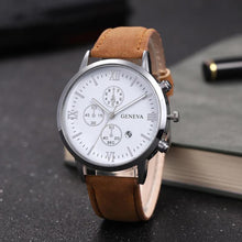 Load image into Gallery viewer, Fashion Men Watch Casual Leather Strap Dial Calendar Quartz Watches
