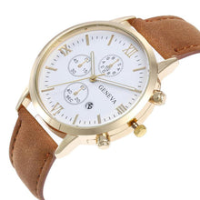 Load image into Gallery viewer, Fashion Men Watch Casual Leather Strap Dial Calendar Quartz Watches