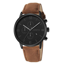 Load image into Gallery viewer, Fashion Men Watch Casual Leather Strap Dial Calendar Quartz Watches