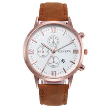 Load image into Gallery viewer, Fashion Men Watch Casual Leather Strap Dial Calendar Quartz Watches