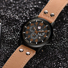 Load image into Gallery viewer, Vintage Classic Men Watch Casual Leather Strap Sports Quartz Watch Calendar Display