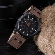 Load image into Gallery viewer, Fashion Men Watch Casual Leather Strap Quartz Watch Calendar Display Sports Watches