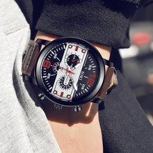 Load image into Gallery viewer, Men Sport Military Watch Casual Leather Strap Quartz Watch Wristwatch